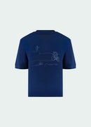 Camiseta Infantil Masculina  Manga Curta Thermodry Triathlon - AZUL