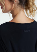 Camiseta Feminina Manga Longa Morcego - PRETO