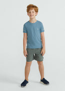 Camiseta Infantil Masculina Manga Curta Sports - AZUL