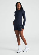 Camiseta Feminina Manga Longa Performance - AZUL