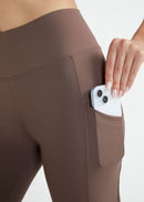Calça Legging Feminina 34 Bolsos - Marrom
