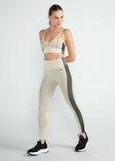 Calça Legging Feminina Skin Stripes - Bege