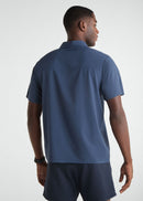 Polo Masculino Manga Curta Selada - AZUL