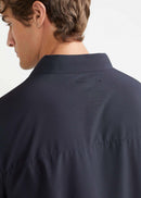 Polo Masculino Manga Curta Selada - PRETO