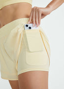 Shorts Feminino Refletivo Laser - Amarelo