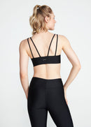 Top Feminino Tiras Brilho - PRETO